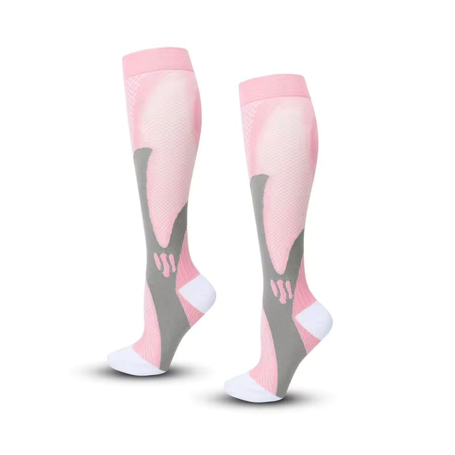 Compressie Sokken, Premium Steunkousen, roze