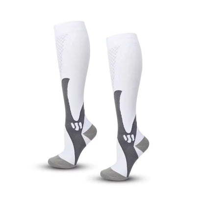 Compressie Sokken, Premium Steunkousen, wit