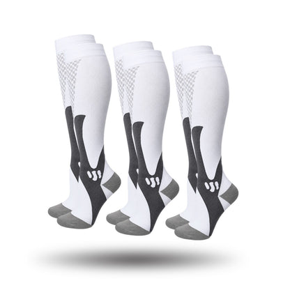 Compressie Sokken 3-Pack, Premium Steunkousen, Crystal White
