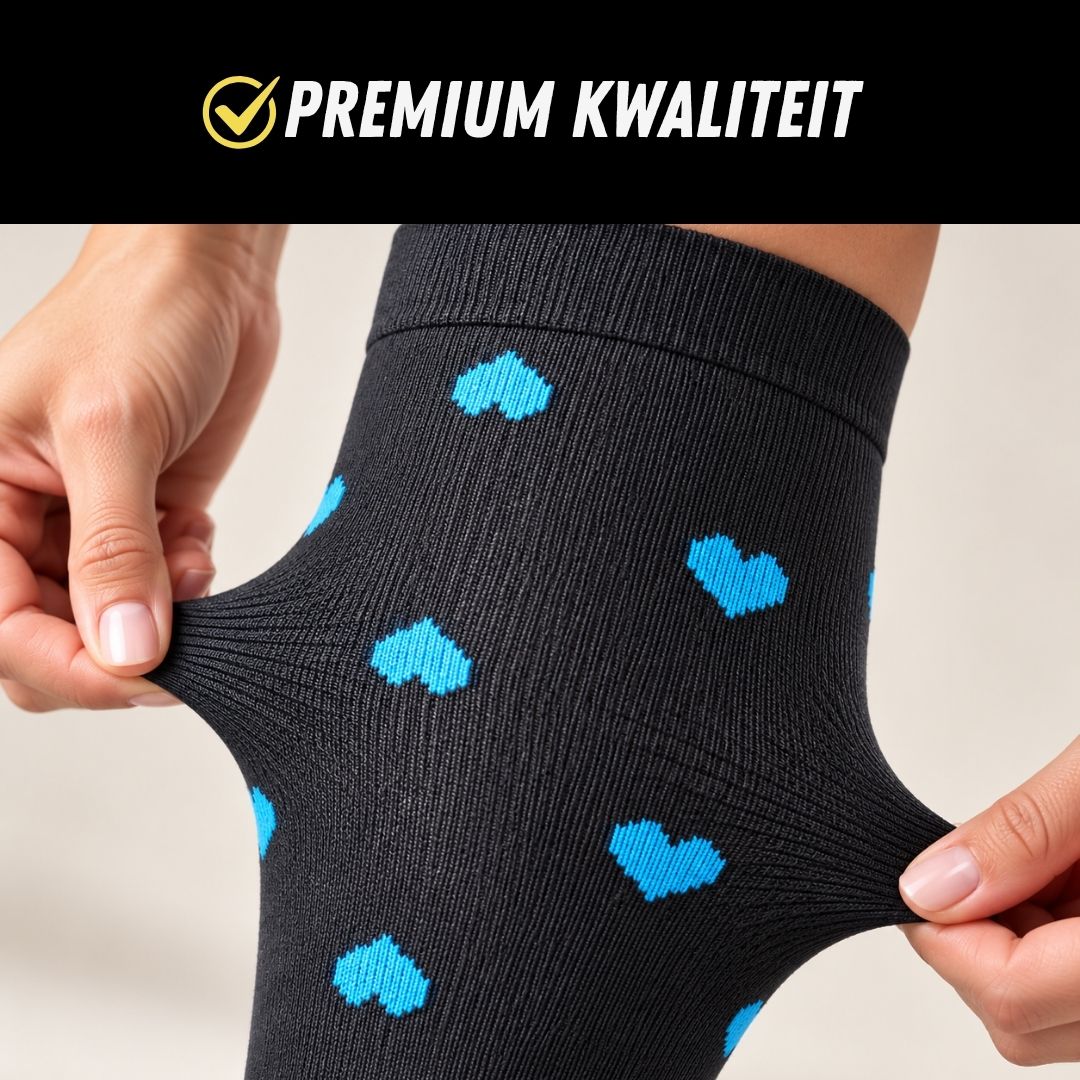 Compressie Sokken Dames, Premium Steunkousen, Kwaliteit