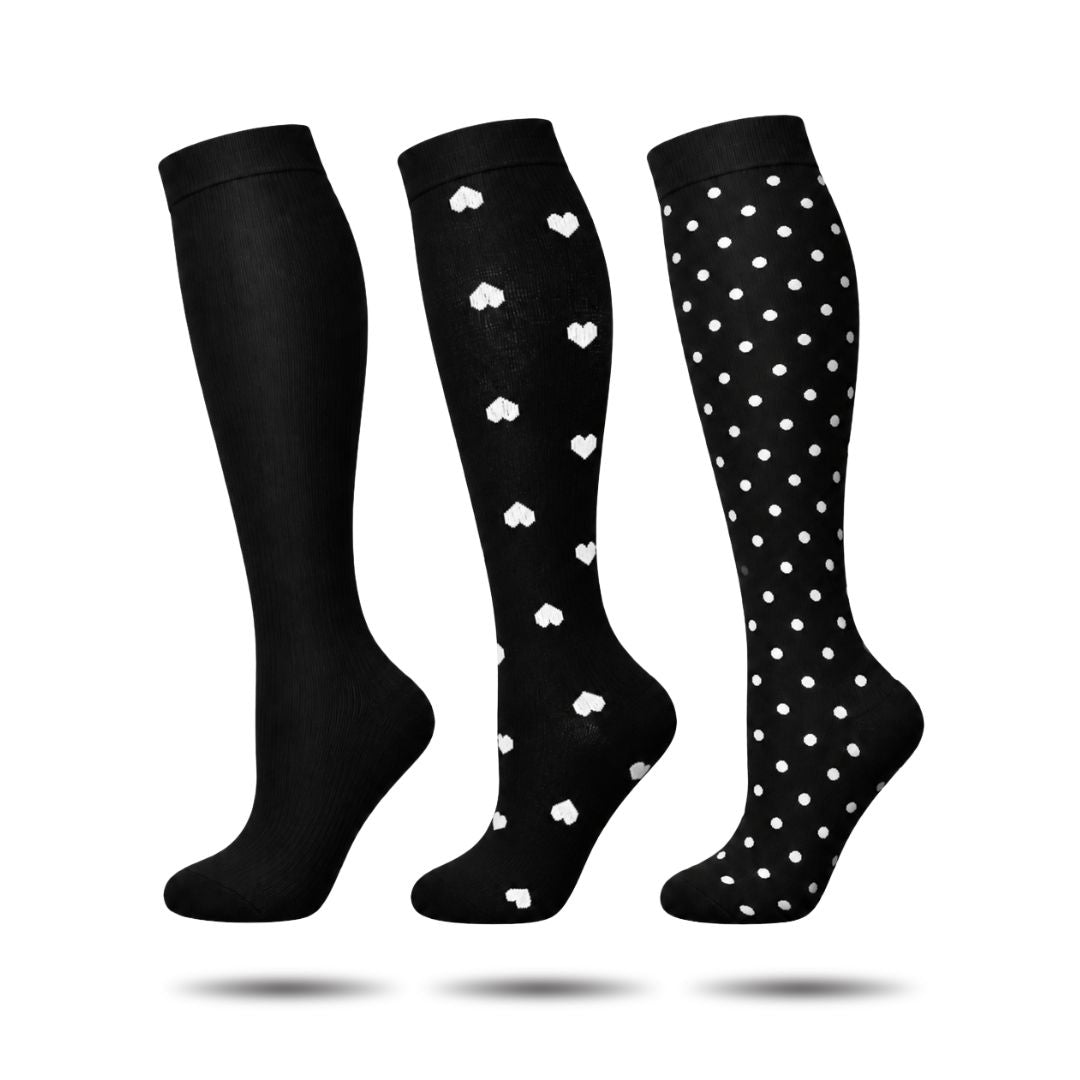 Compressie Sokken Dames, Premium Steunkousen, Midnight Muse