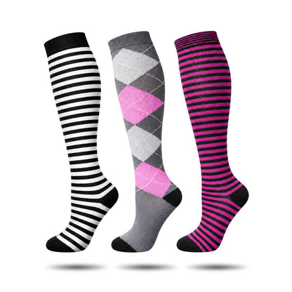 Compressie Sokken Dames, Premium Steunkousen, Pink Rebel