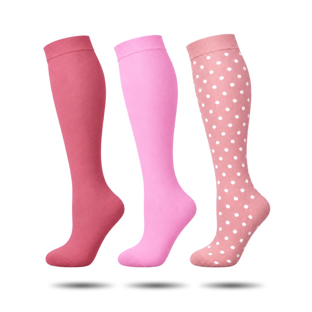 Compressie Sokken Dames, Premium Steunkousen, Sweet Blush