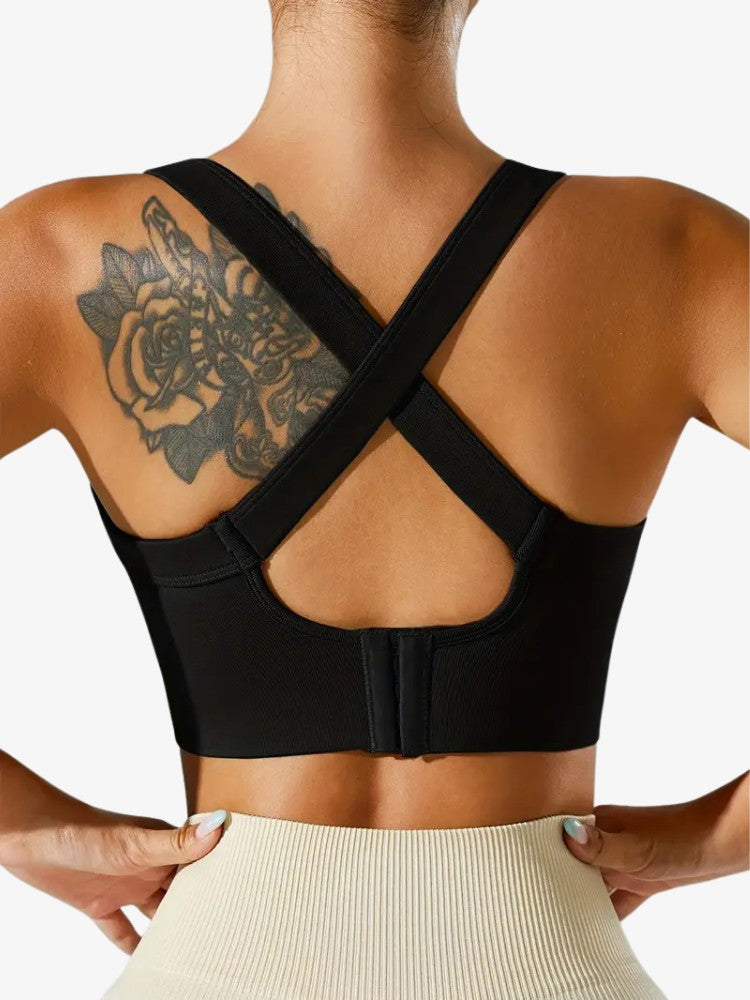 Cross Back Sport BH, Corrigerende Sporttop, Detail 3