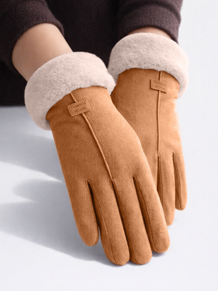 Dames Winterhandschoenen, Warme Fleece Handschoenen, Desert Beige