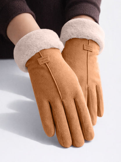 Dames Winterhandschoenen, Warme Fleece Handschoenen, Desert Beige