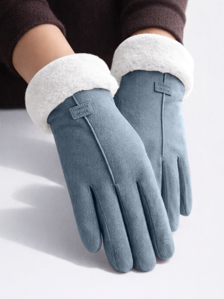Dames Winterhandschoenen, Warme Fleece Handschoenen, Glacier Blue