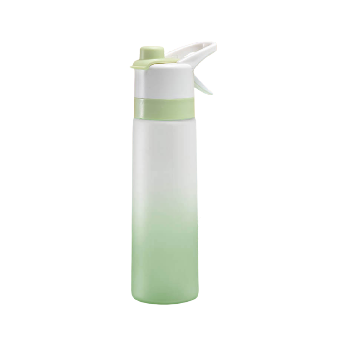 Drinkfles met Spray, Waterfles met Nevelfunctie, Groen