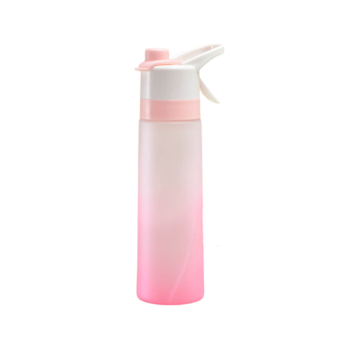 Drinkfles met Spray, Waterfles met Nevelfunctie, Roze