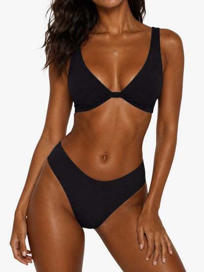 Elena Bikini, V-Hals Bikiniset met Shaping Effect, Midnight Black