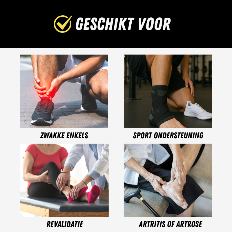 Enkel Brace, Verstelbare Compressie Enkelband, Geschikt voor