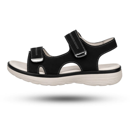 Ergonomische Dames Sandalen, Premium Ondersteuning, Midnight Black
