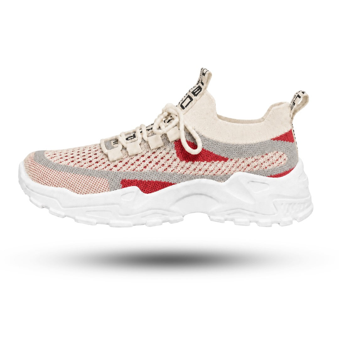 Ergonomische Dames Schoenen, Premium Sneakers, Crimson Red