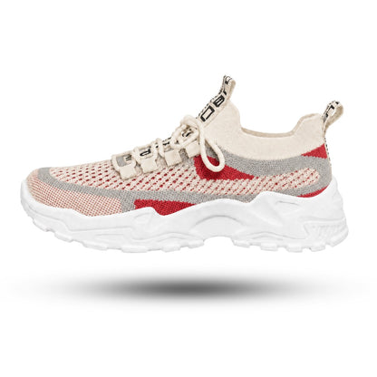Ergonomische Dames Schoenen, Premium Sneakers, Crimson Red