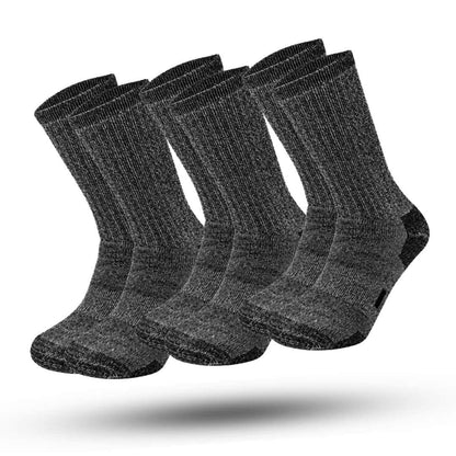 IGNITE Thermosokken 3-Pack, Premium Merinowollen Sokken, Midnight Black