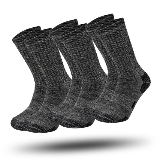 IGNITE Thermosokken 3-Pack, Premium Merinowollen Sokken, Midnight Black