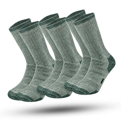 IGNITE Thermosokken 3-Pack, Premium Merinowollen Sokken, Sage Green