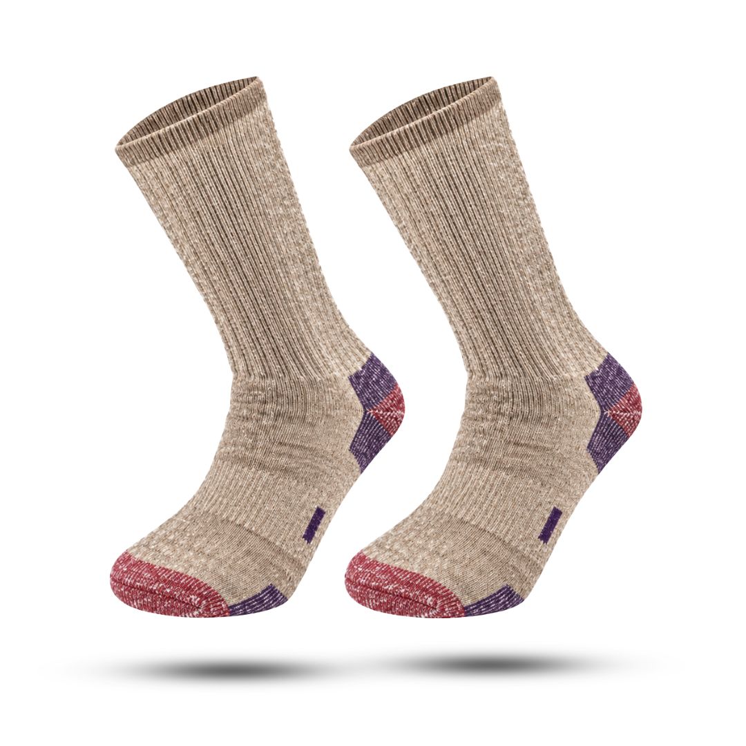 IGNITE Thermosokken, Premium Wollen Sokken, Sand Beige