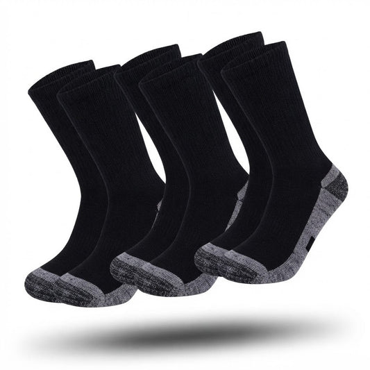 IGNITE Thermosokken 3-Pack, Premium Merinowollen Sokken, Midnight Black