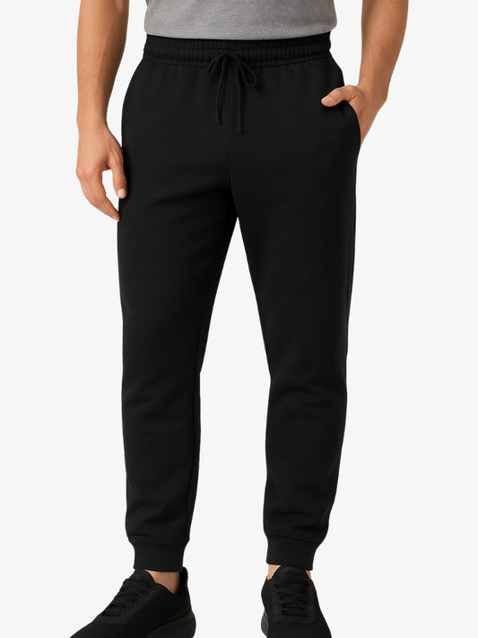 Joggingbroek Essential, Warme Fleece Sportbroek, Midnight Black