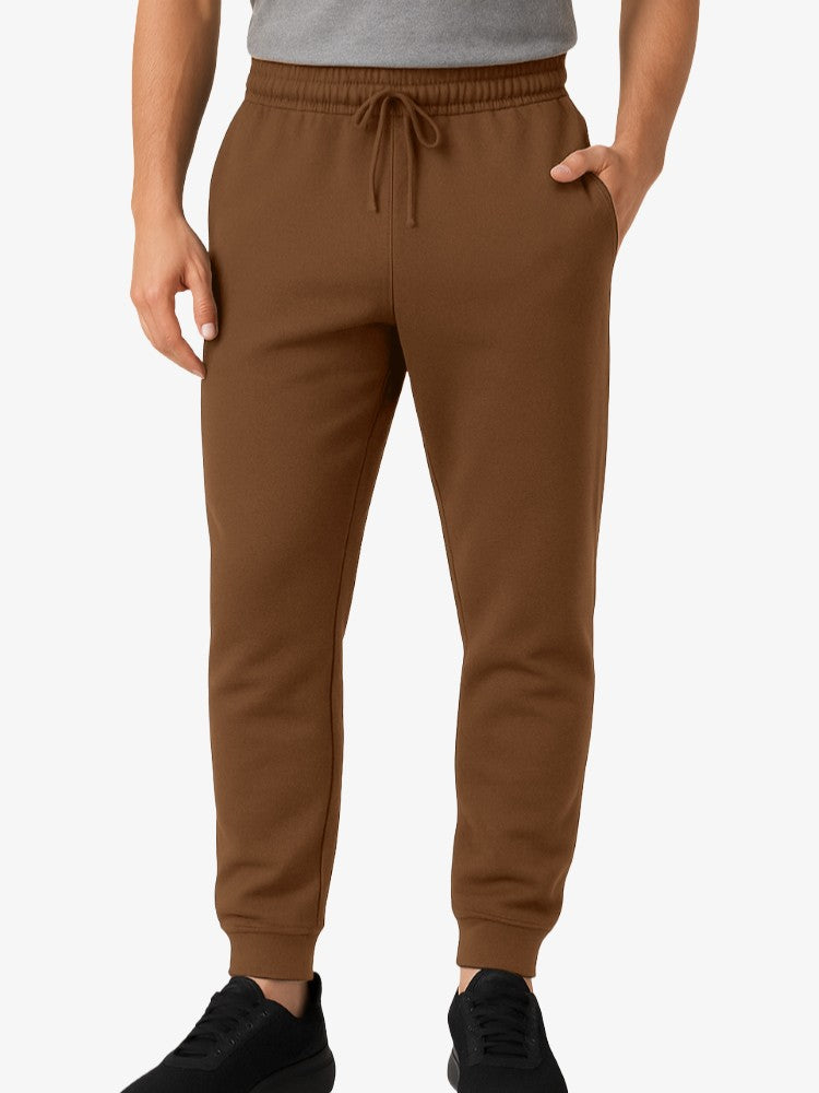 Joggingbroek Essential, Warme Fleece Sportbroek, Mocha Brown