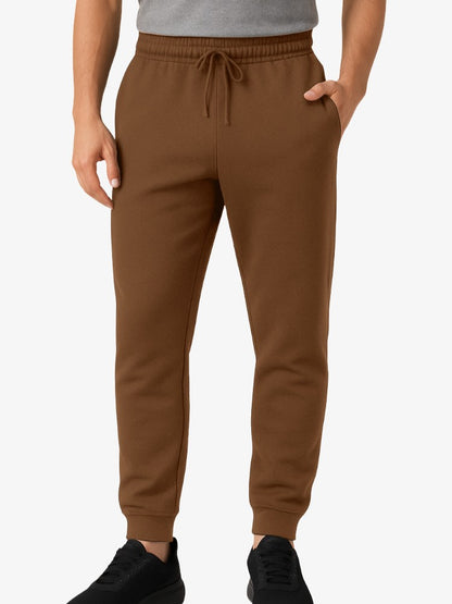 Joggingbroek Essential, Warme Fleece Sportbroek, Mocha Brown