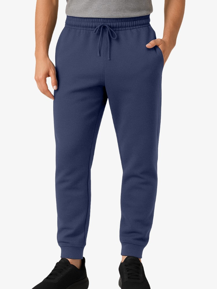 Joggingbroek Essential, Warme Fleece Sportbroek, Navy Blue