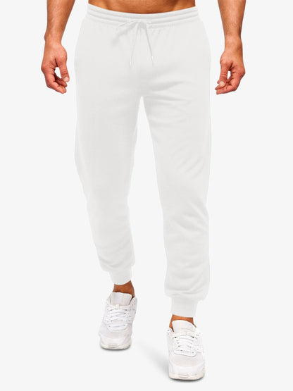 Joggingbroek Essential, Warme Fleece Sportbroek, Frost White