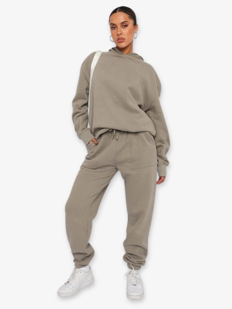 Joggingpak Premium, Dames All-Season Trainingspak, Urban Kaki