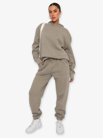 Joggingpak Premium, Dames All-Season Trainingspak, Urban Kaki