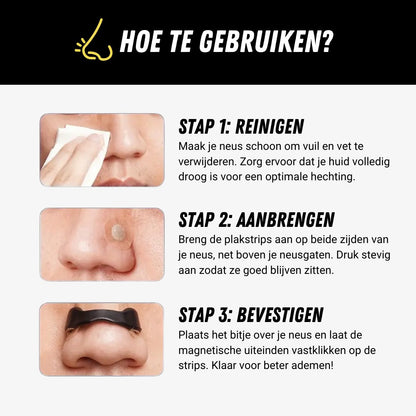 Magnetische Neusstrip, Neusspreider voor meer Zuurstof, Gebruik