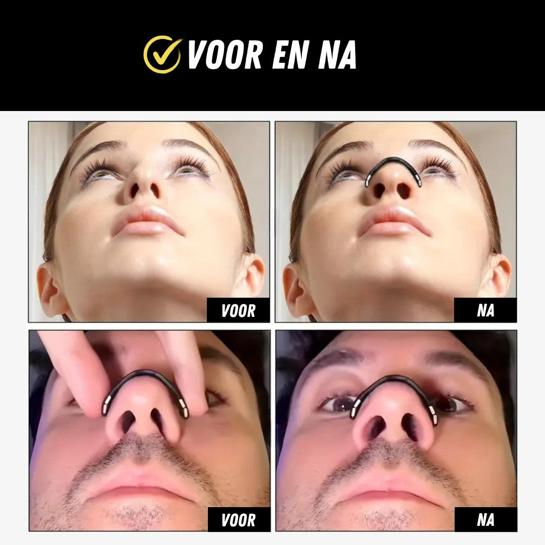 Magnetische Neusstrip, Neusspreider voor meer Zuurstof, voor en na