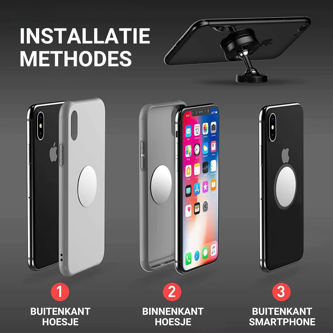 Magnetische Smartphonehouder, Telefoonhouder voor sportschool, installatie