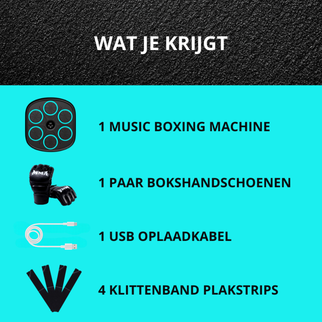 Music Boxing Machine, Boksmachine met bluetooth, Inhoud