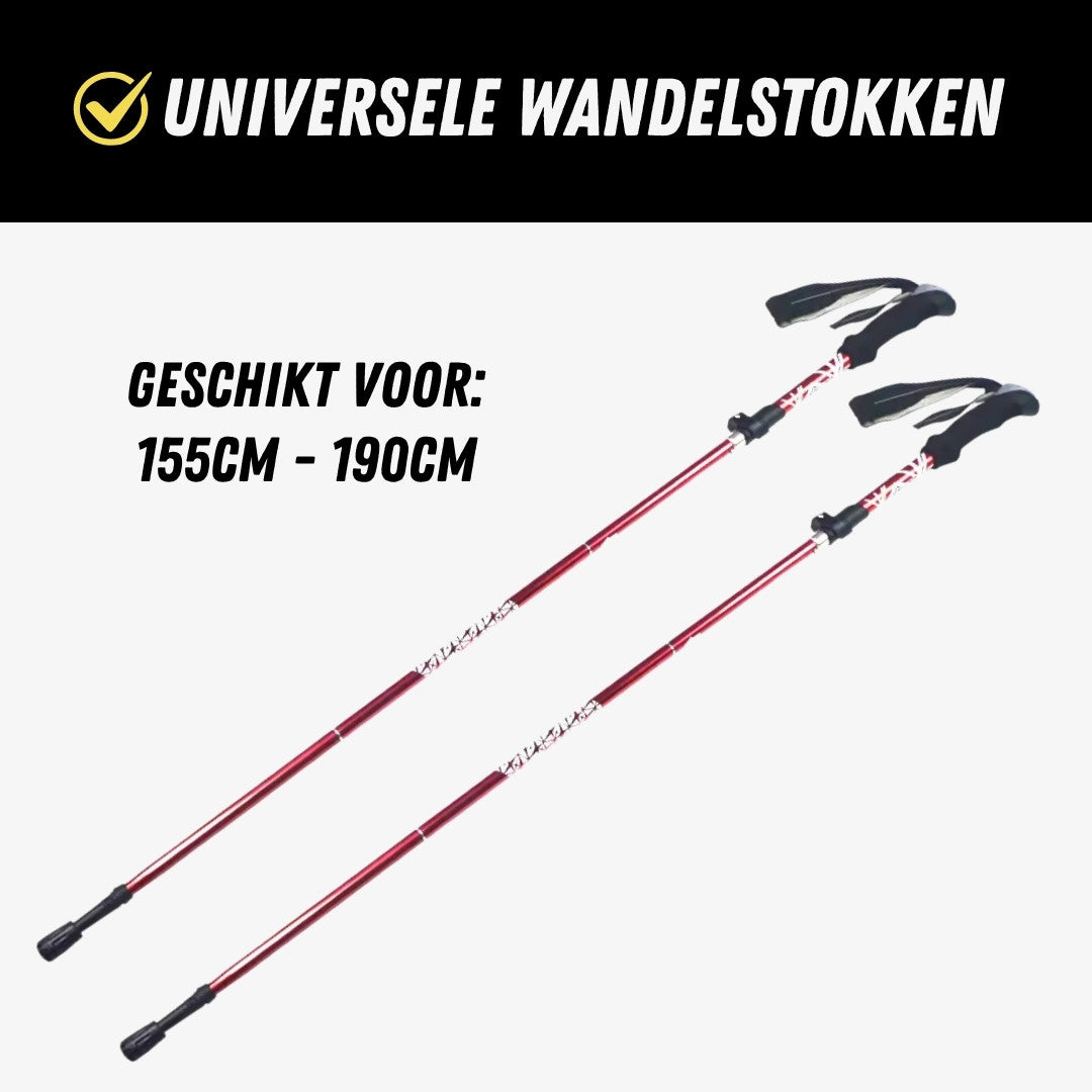 Opvouwbare Wandelstokken, Nordic Walking Stokken, Universeel