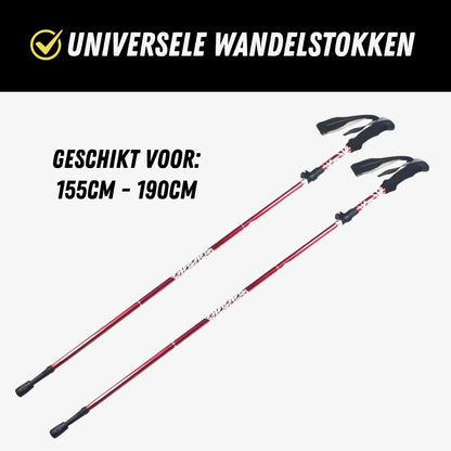 Opvouwbare Wandelstokken, Nordic Walking Stokken, Universeel