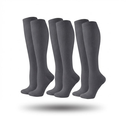 Orthopedische Steunkousen 3-Pack, Premium Compressiekousen, Ash Grey