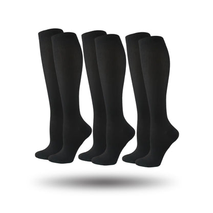 Orthopedische Steunkousen 3-Pack, Premium Compressiekousen, Midnight Black