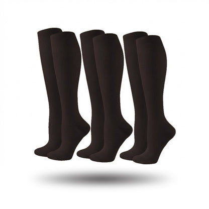 Orthopedische Steunkousen 3-Pack, Premium Compressiekousen, Mocha Brown