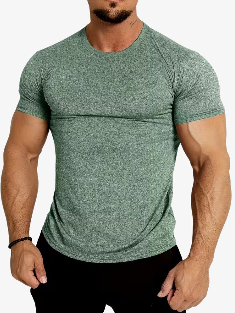 Performance T-shirt, Muscle Fit Sportshirt Heren, Army Green