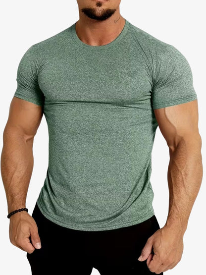 Performance T-shirt, Muscle Fit Sportshirt Heren, Army Green