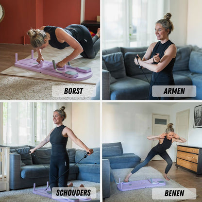 Pilates Reformer, Inklapbaar Pilates Apparaat, Oefeningen