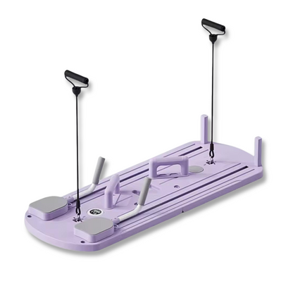 Pilates Reformer, Inklapbaar Pilates Apparaat, Paars, Smartsporter