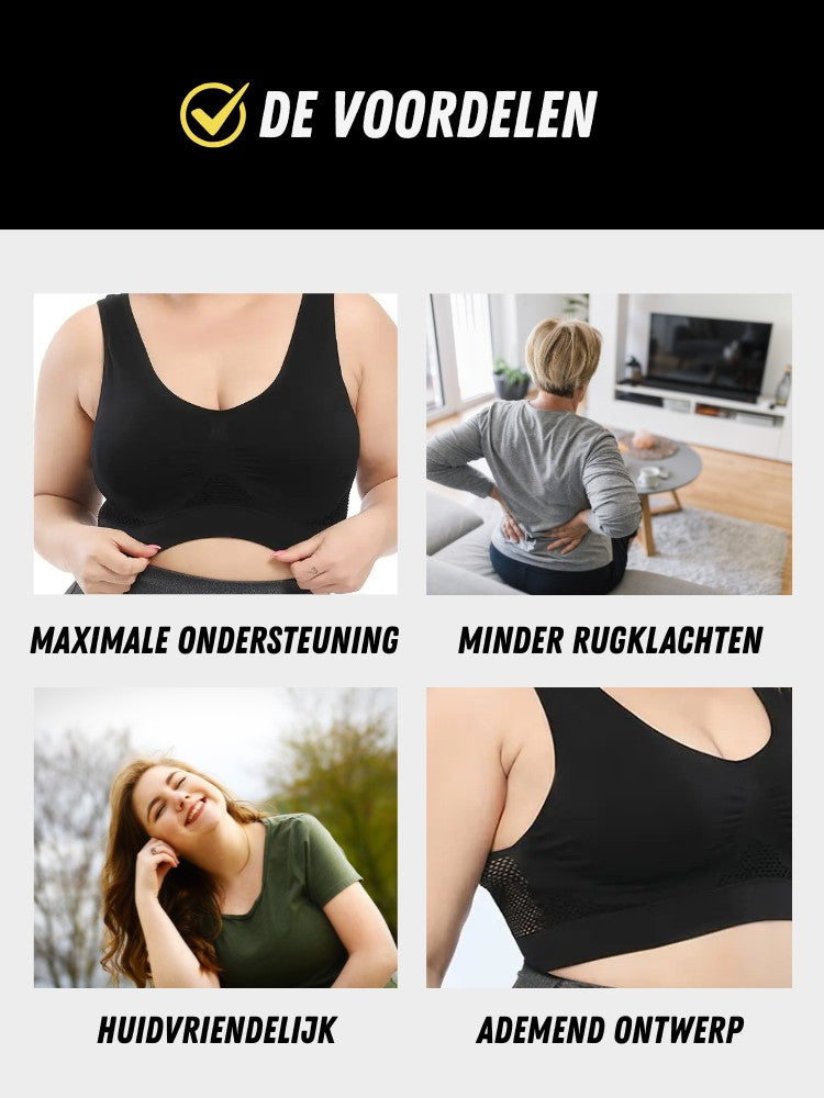 Plus Size Sport BH Essential, Extra Grote Maat Sporttop, voordelen