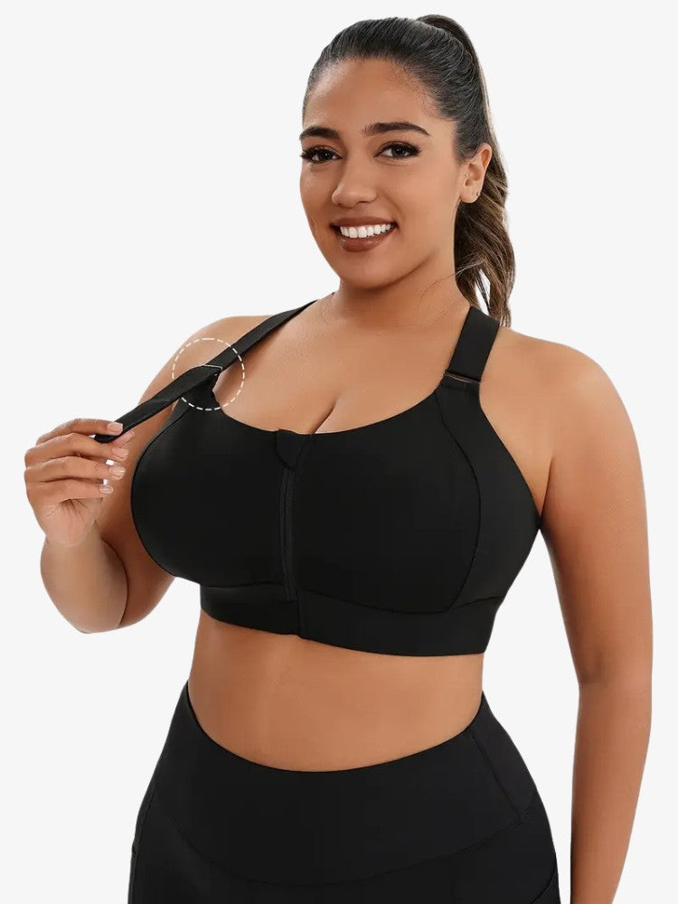 Plus Size Sport BH Pro, Extra Grote Maat Sporttop, Aantrekken