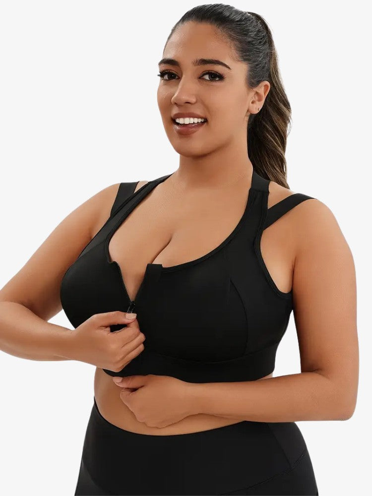 Plus Size Sport BH, Pro Extra Grote Maat Sporttop, Detail 1