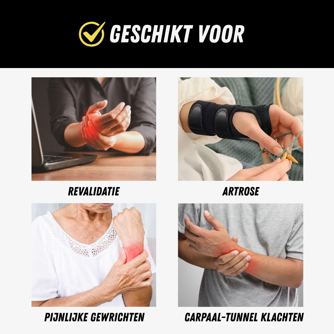 Polsbrace Pro, Verstelbare Handbrace voor Ondersteuning, Geschikt voor