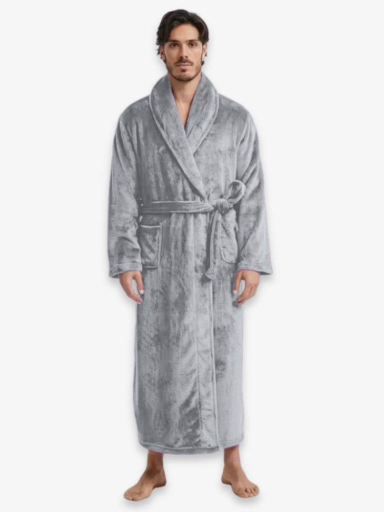 Premium Badjas, Luxe Kamerjas voor Heren, Ash Grey