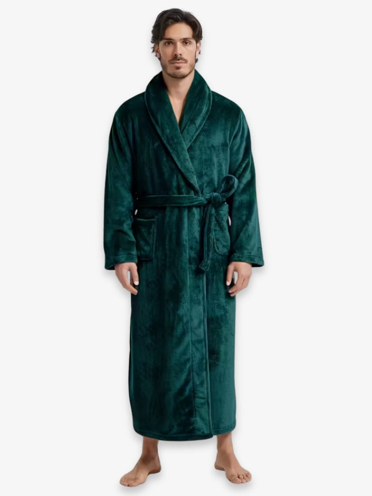 Premium Badjas, Luxe Kamerjas voor Heren, Emerald Green
