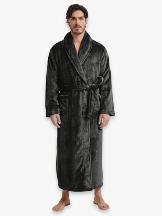 Premium Badjas, Luxe Kamerjas voor Heren, Midnight Black